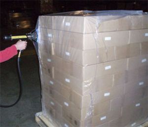 Hot Air Gun for Pallet Shrinking.