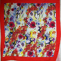 Silk Digital Print Square Scarf