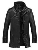 designer leather over coats