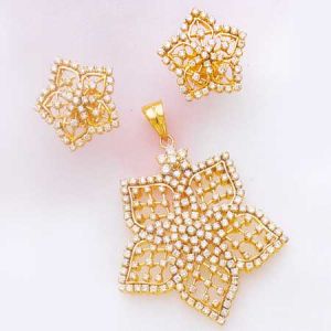 Diamond Pendant Set, Diamond Pendants Dps - 004