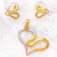 Gold Pendant Set, Gold Pendants Gps - 004