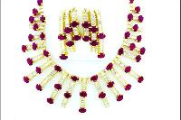 Ruby Gold Necklace - Vjm 3646