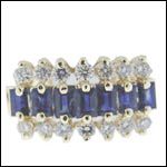 Sapphire Gold Rings - Vj 125