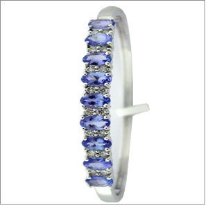 Tanzanite Gold Bangles Vjbr-00594