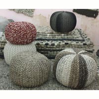 Woolen Yarn Poufs