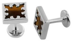 Silver Gemstone Cufflinks - Sgc   001