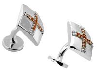 Silver Gemstone Cufflinks - Sgc  002