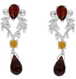 Silver Gemstone Earrings - Sge  006