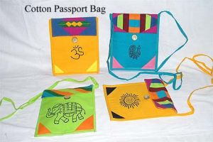 Cotton Passport Bag