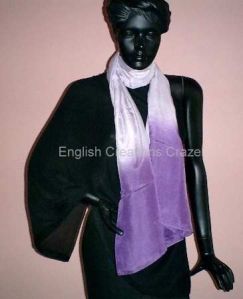 Silk Ombre Dyed Plain Color Scarves