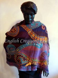 Wool Embroidery Scarves - EC-2977 DM