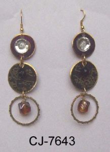 Brass Earring Antique (CJ-7643)