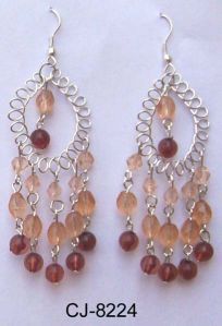 Glass Bead Earrings (CJ-8224)