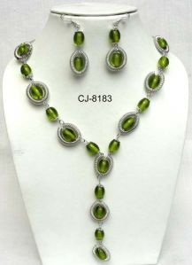 Glass Bead Necklace Set (CJ-8183)