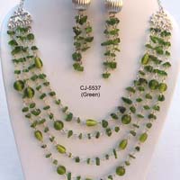 Glass Bead Necklace Set (CJ-5537 Green)