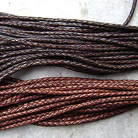 8.0mm 3 Flat Ply Leather Braided Cord