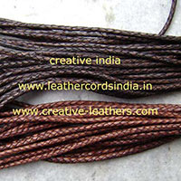 Antique Braided Leather Round Cords