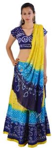 Bandhej Lehenga Choli With Mirror Work