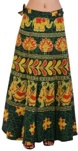 Girls Cotton Wrap Skirt