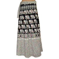 Printed Cotton Wrap Skirt