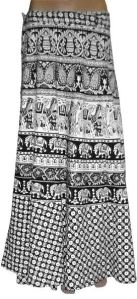 Rajasthani Printed Long Cotton Wrap Skirts