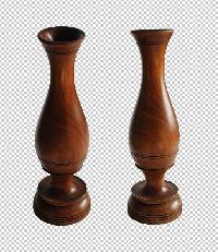 wooden vases