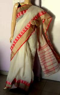 cotton muga border sarees