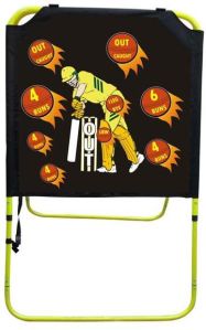 Cricket target mat with rebounder