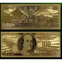 24k Gold Foil Currency Bank Notes