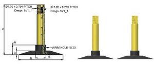 Rubber Base Scooter Tube Valve