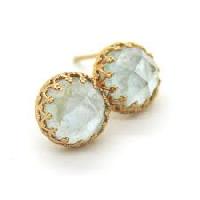 gemstone stud earrings