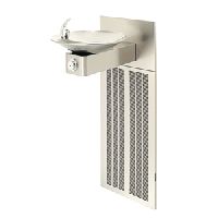 Single level wall recessed drinking water fountain