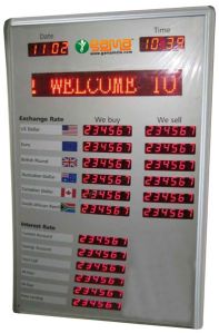 Currency Rate Led Display