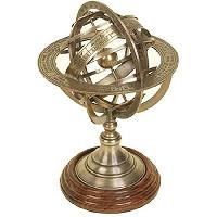 brass armillary spheres