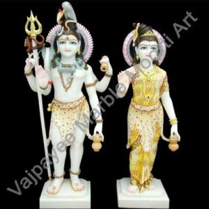 Marble Shiv Parvati Statues