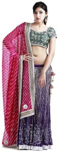 Purple Georgette Lehenga