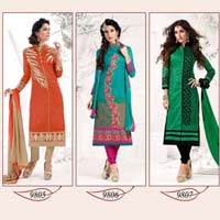 BURBERRY- New Fashion silk burrberry Semistitched salwar Suit