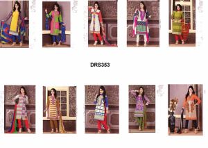 Pure Cotton Churidar Dress Material