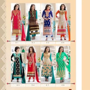 Straight Cut Georgette Work Salwar Kameez