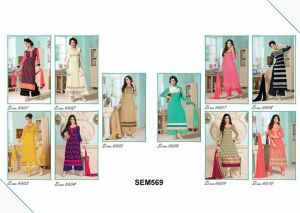 Plazzo Style Embroidery Long Salwar Kameez