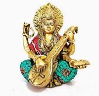 brass goddess saraswati idols
