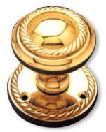 Brass Mortice Knob Sprung Geo