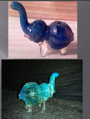 AP002-Glass Elephant Smoking Pipe