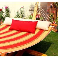 Quilted Hammock-Red & Yellow