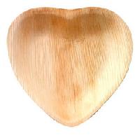 Palm Leaf Heart Shaped Plates