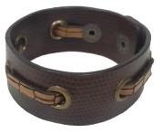 Essart PU Leather Men's Wrist Band-02-Brown