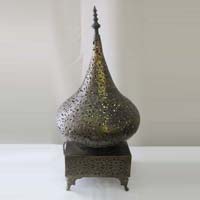 Moorish Brass Table Top Lamps