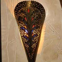Moorish Brass Wall Mounted Lamps