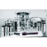 stainless steel kitchen set