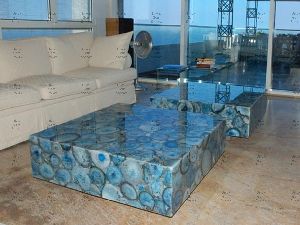 Blue Agate Center Table